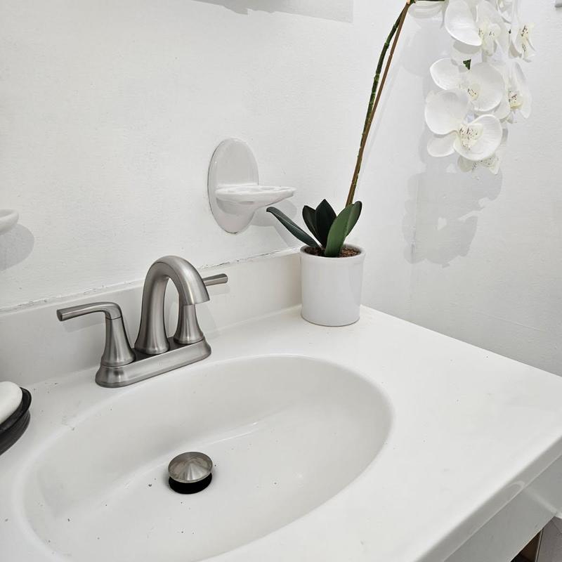 Lavatory faucet and sink drain installation