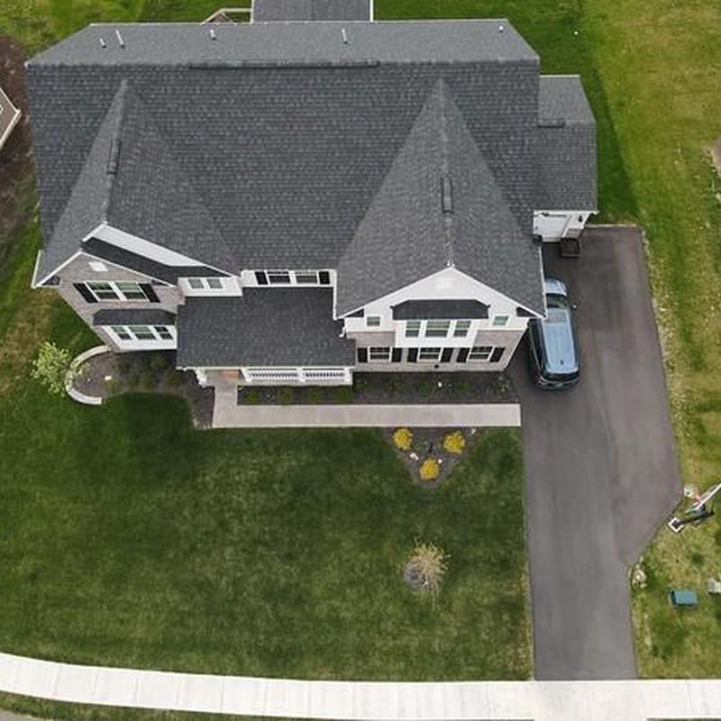 Asphalt shingle roof matching repair on residential home