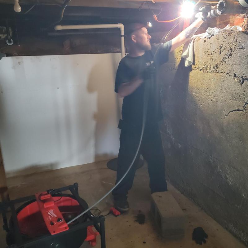 Main sewer drain hydro jetting with camera inspection