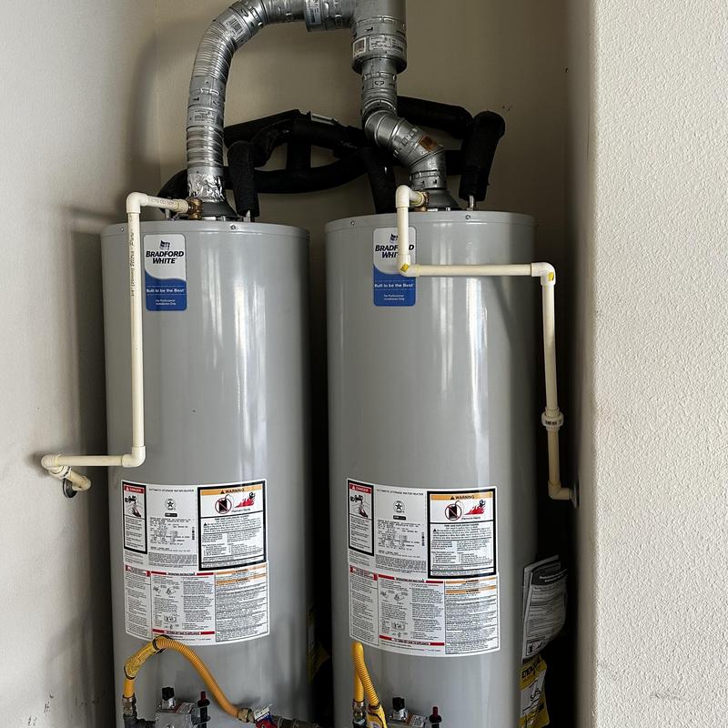 Bradford White water heaters installed in series