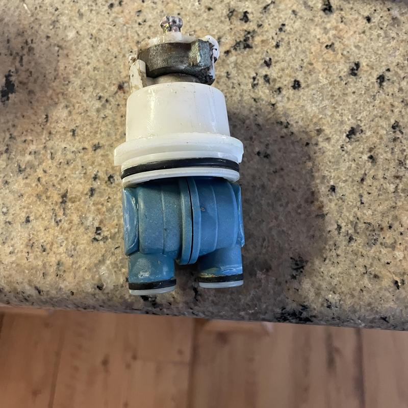 Delta single handle shower cartridge on counter