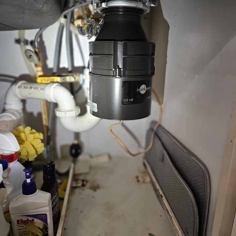 Insinkerator 1/2 HP garbage disposal under sink installation