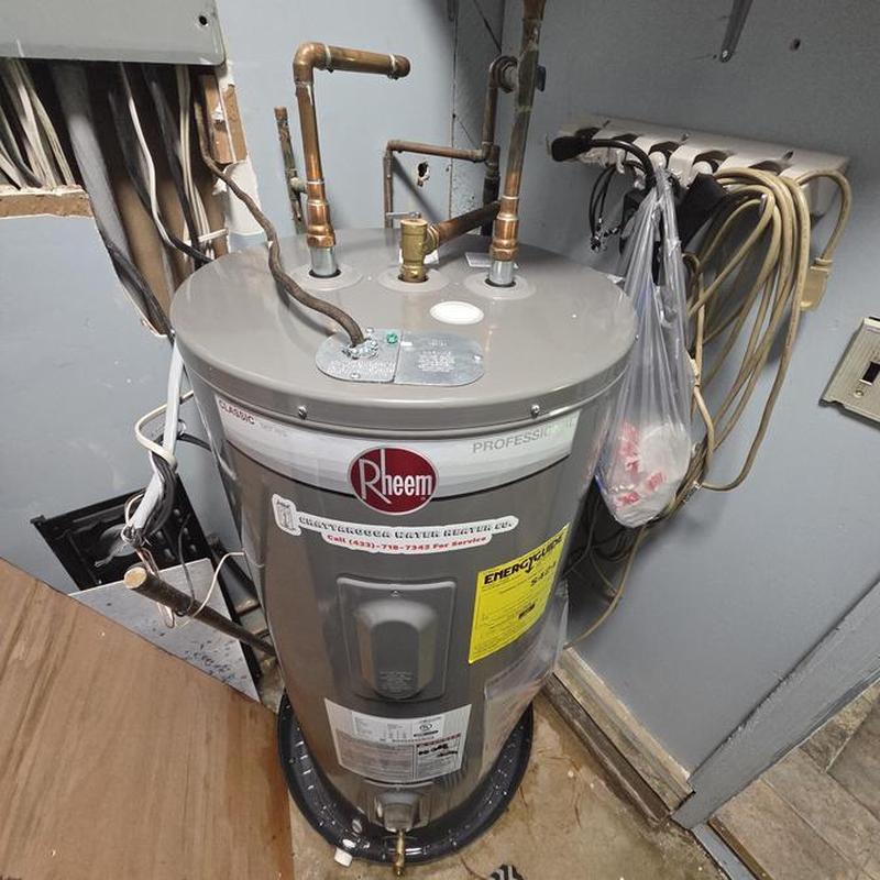 Water heater upper element replacement with copper piping