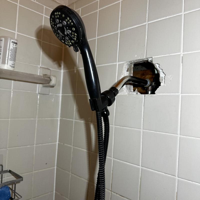 Shower arm and drop ear with wall damage