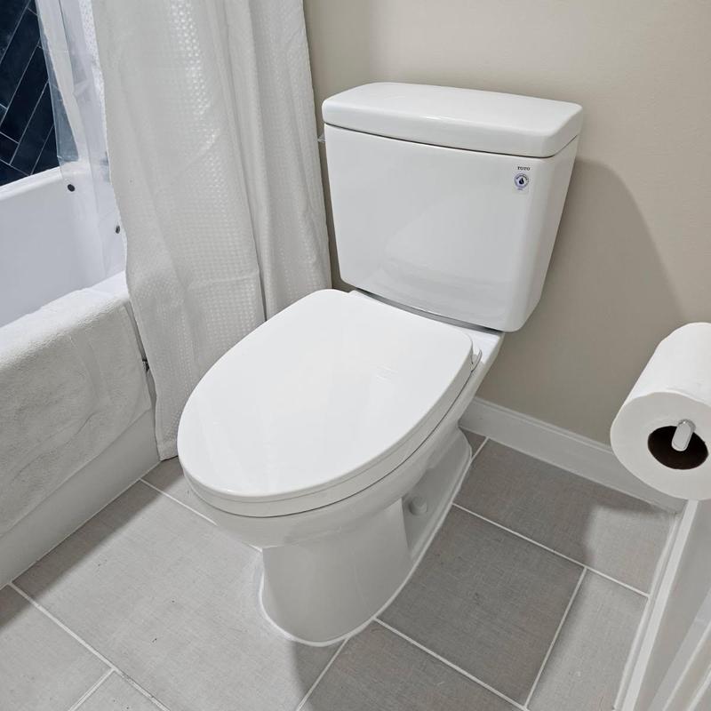 Toilet installation in Crownsville residential bathroom