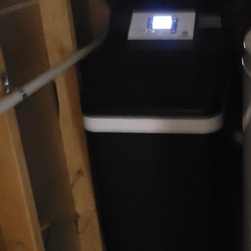 Whole home water softener system with control panel