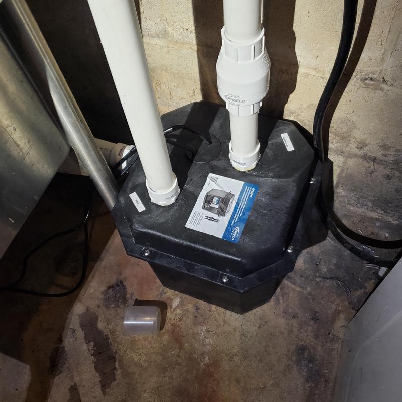 ProFlow laundry pump system with PVC piping installation