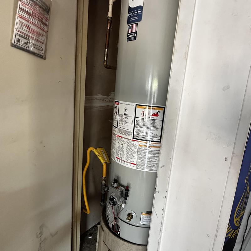 50-gallon Bradford White water heater installation