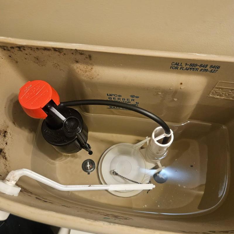 Fluidmaster ball cock valve inside toilet tank