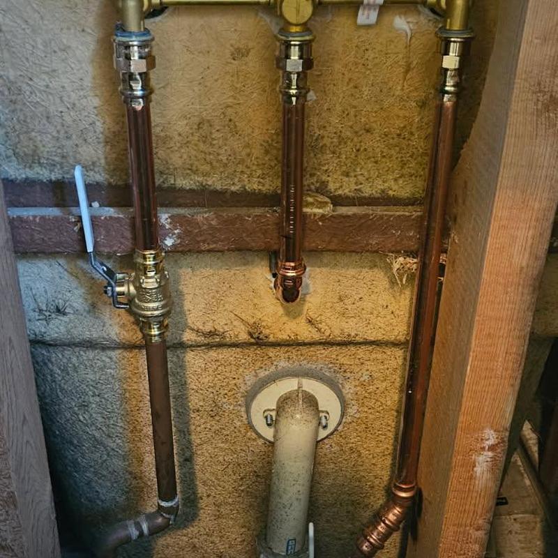 3-handle tub and shower valve plumbing installation