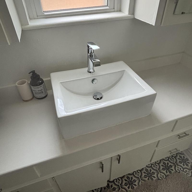 Bathroom sink drainage replacement under countertop