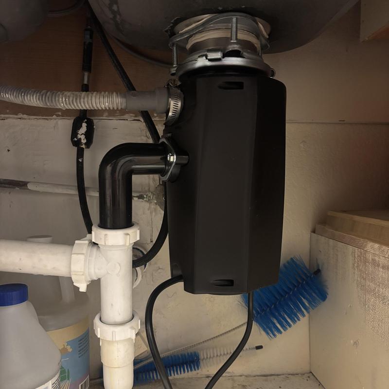 13 horsepower garbage disposal installation under sink