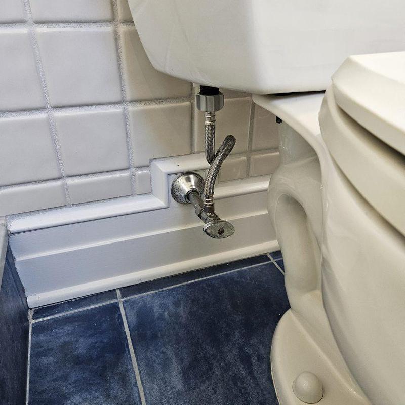 Toilet supply lines and shutoff valve installation