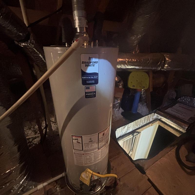 Bradford White 50-gallon gas water heater installation