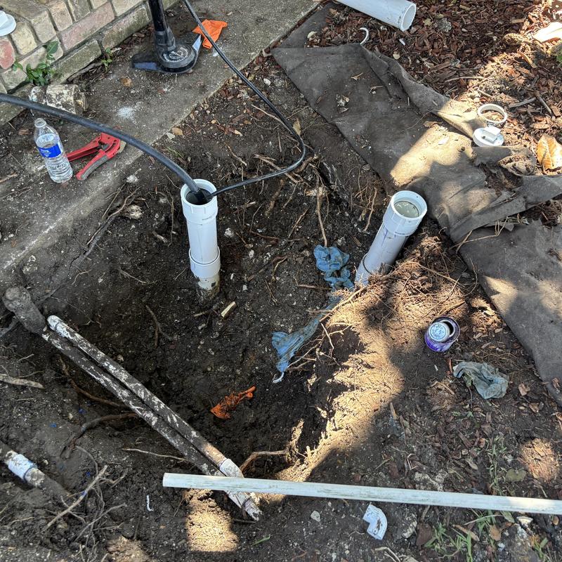 Schedule 40 double cleanouts with sewer camera inspection