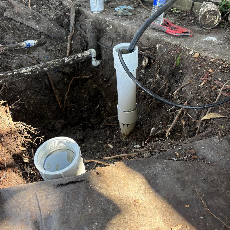 Schedule 40 double cleanouts with camera inspection