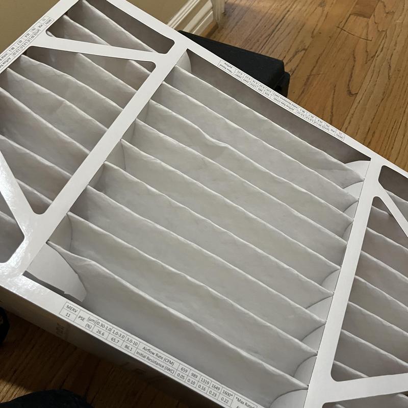 HVAC air filter for preventive maintenance and replacement