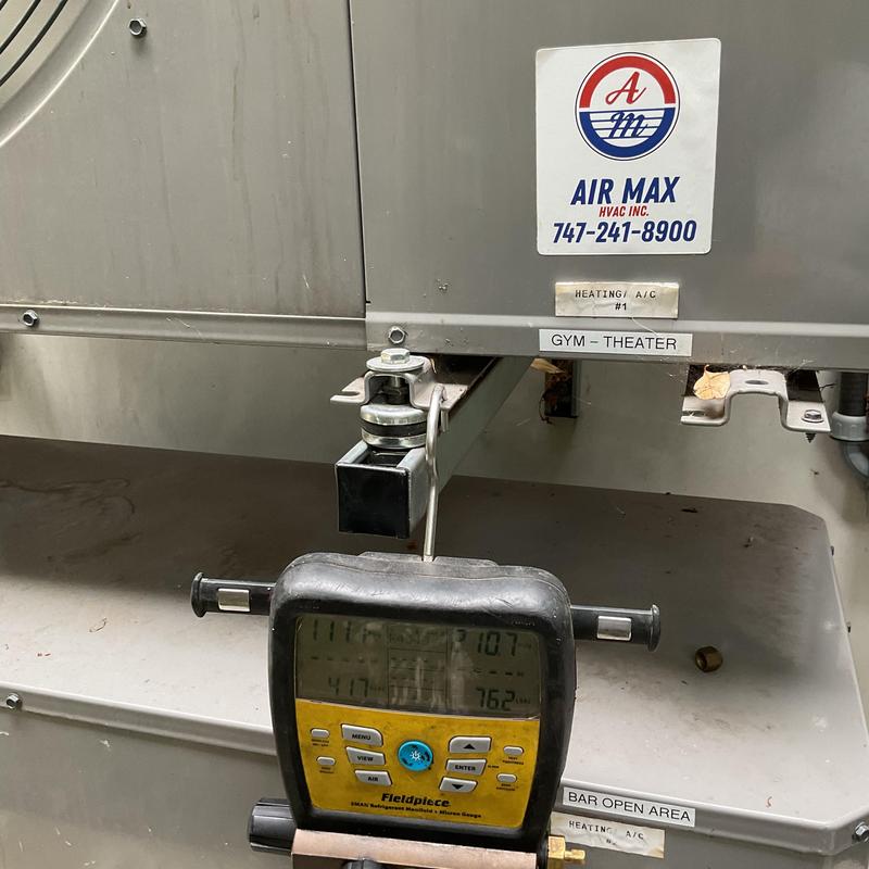Evaporator coil testing with nitrogen isolation gauge Evaporator coil testing with nitrogen isolation gauge