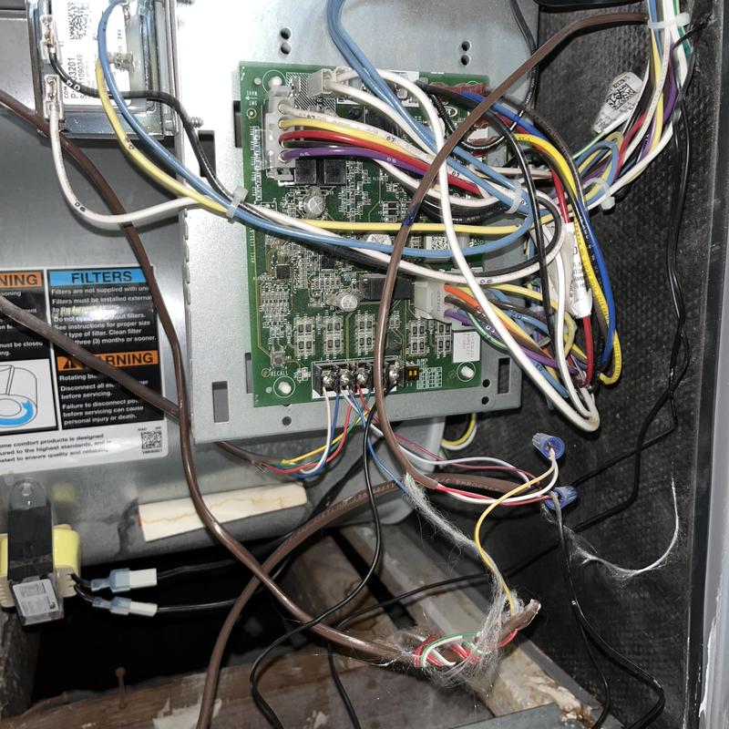 HVAC control board wiring and connections inside unit HVAC control board wiring and connections inside unit