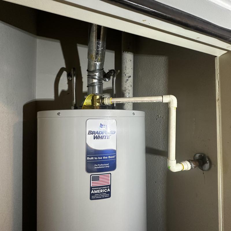 Bradford White 50-gallon water heater installation