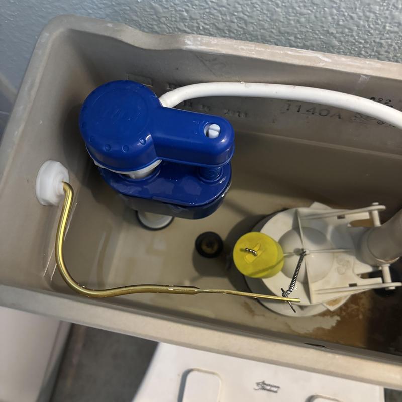 Toilet tank handle and chain installation inside tank