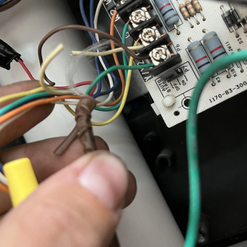 Thermostat wiring and circuit board connection repair