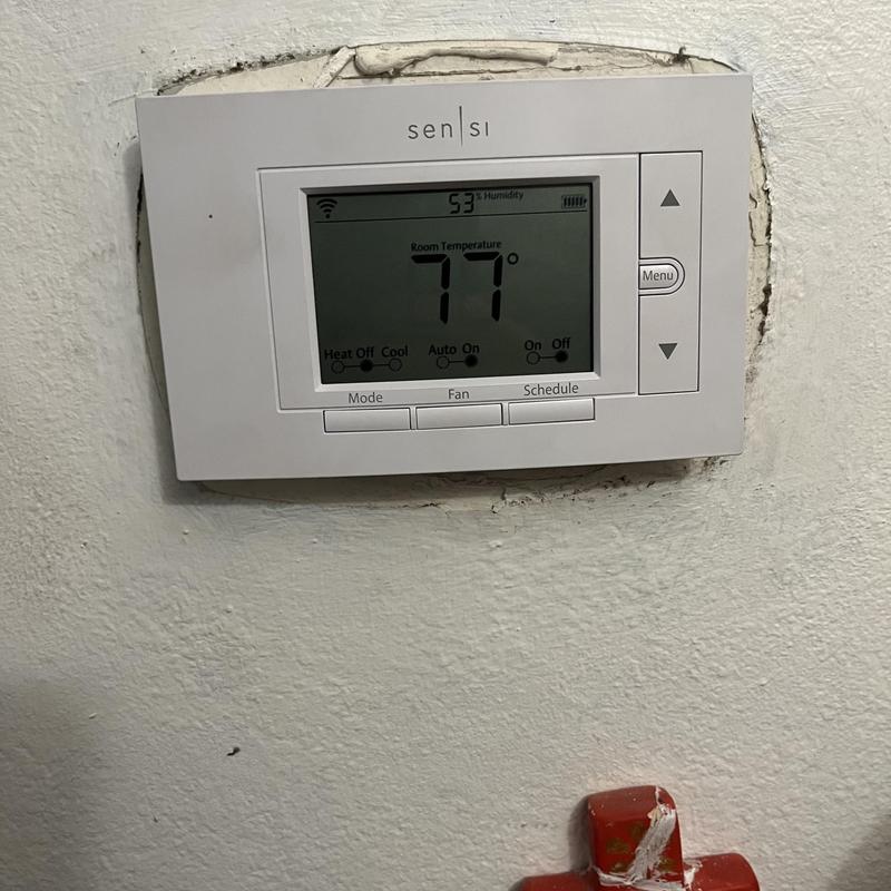 Thermostat installation with Sensi smart control panel
