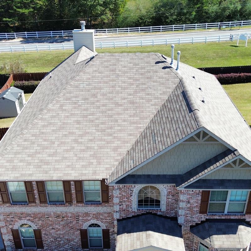 TAMKO TITAN XT roof shingles on brick house