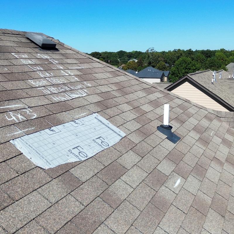 TAMKO TITAN XT roof shingles with repair patch