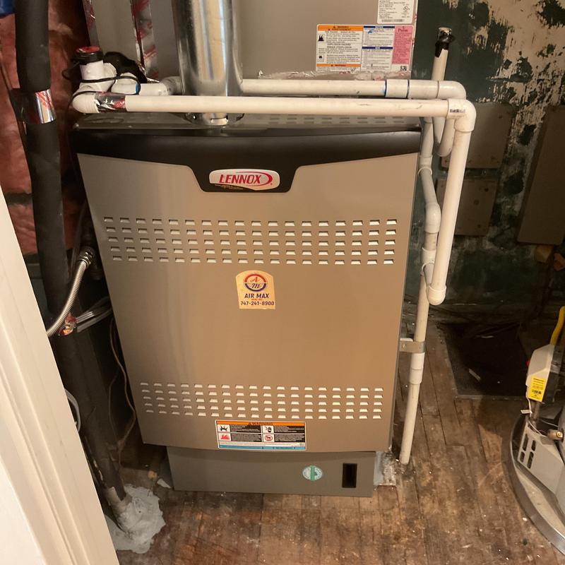 Lennox SL280 furnace with PVC vent pipes