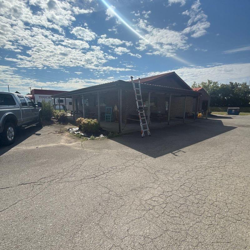 Roof membrane and flashing with inspection ladder