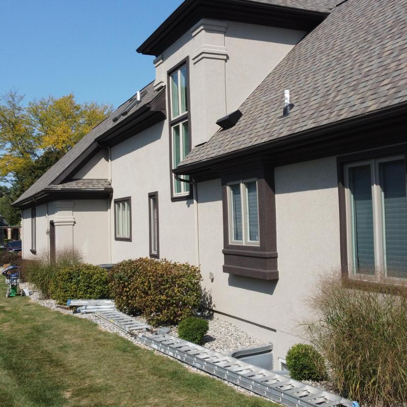 Exterior house trim and siding repaint with power wash Exterior house trim and siding repaint with power wash