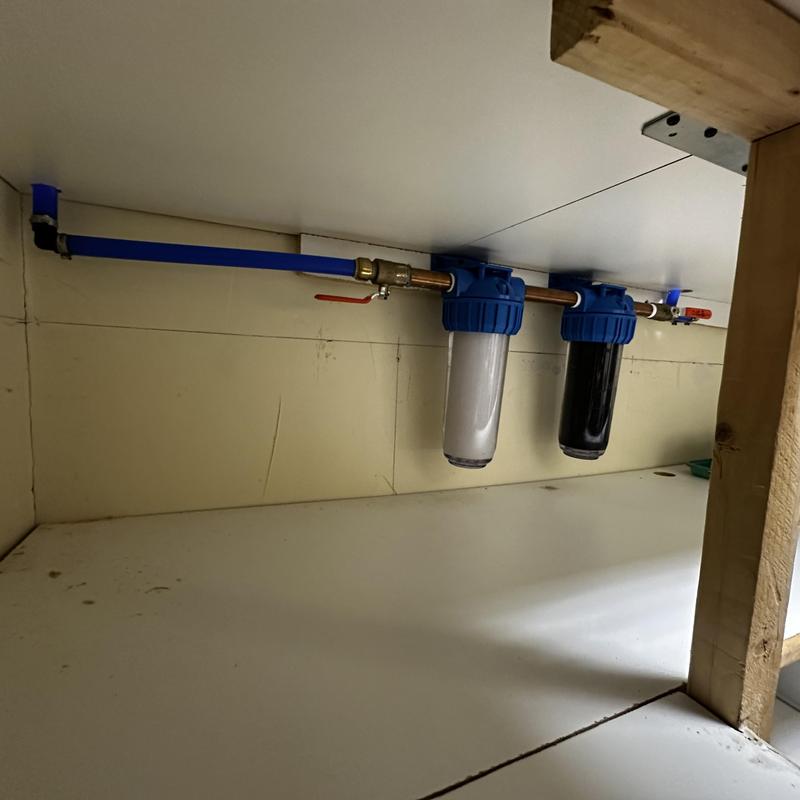 Commercial coffee maker water filtration system installation