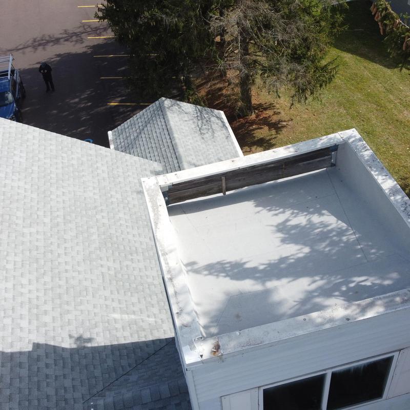 GAF Timberline HDZ shingle and flat roof installation GAF Timberline HDZ shingle and flat roof installation