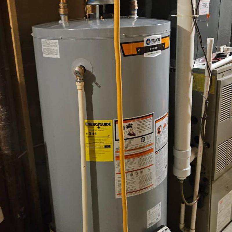 75 gallon State Pro Line gas water heater installation