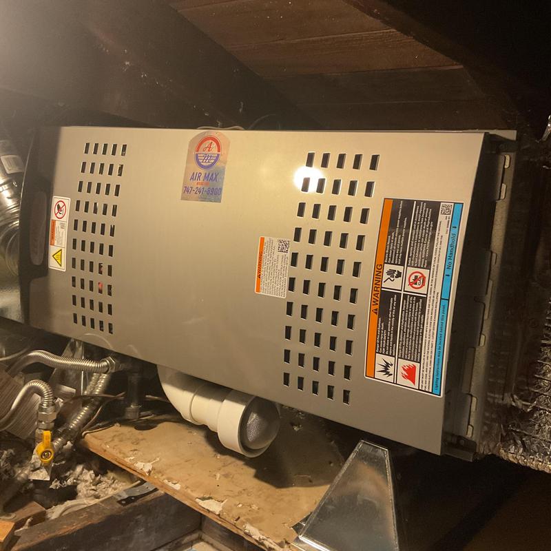 El180 Furnace installation in attic space