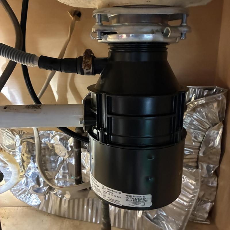 12 HP garbage disposal installed under sink