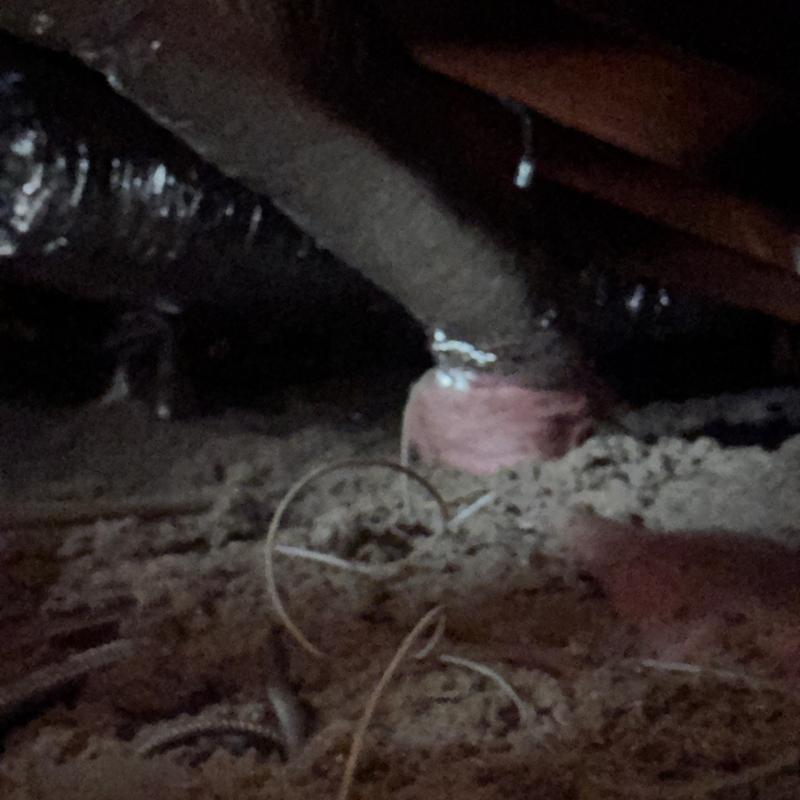 Ductwork with attic insulation in HVAC system Ductwork with attic insulation in HVAC system