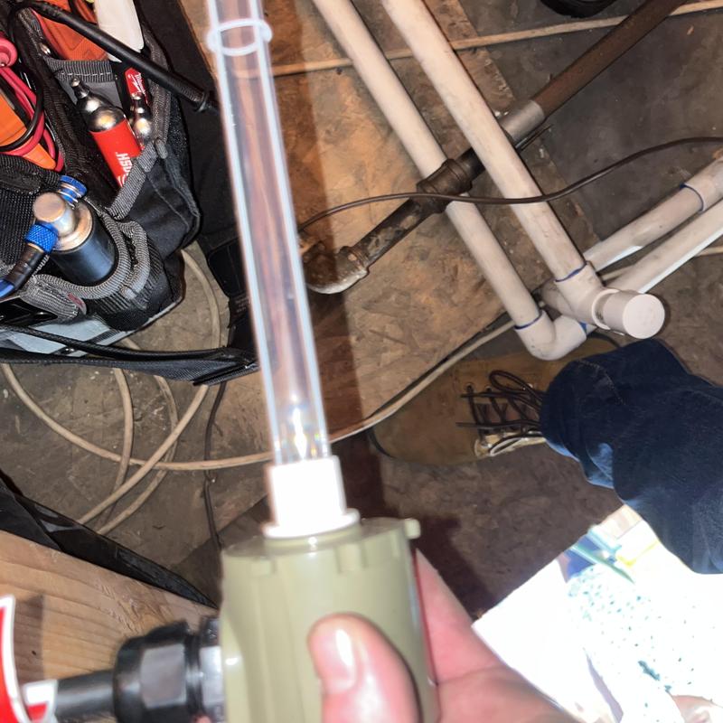 Ultraviolet HVAC air purifier bulb installation close-up
