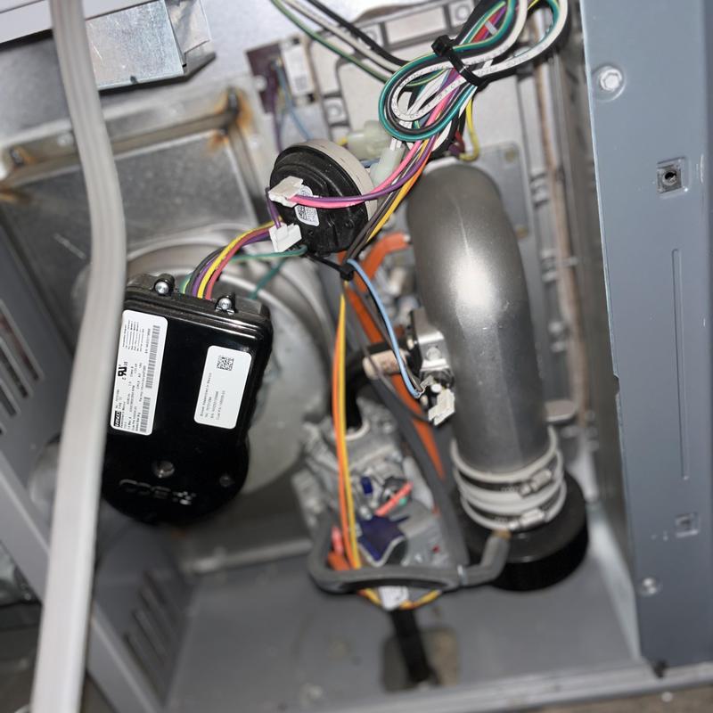 Furnace control module and wiring connections interior