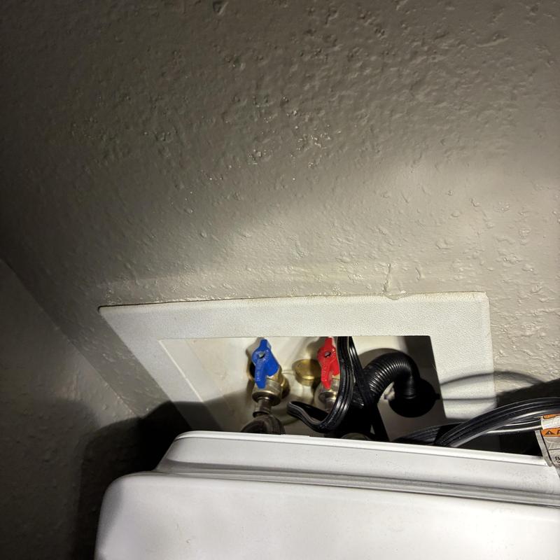 Laundry drain and water supply valves in wall panel