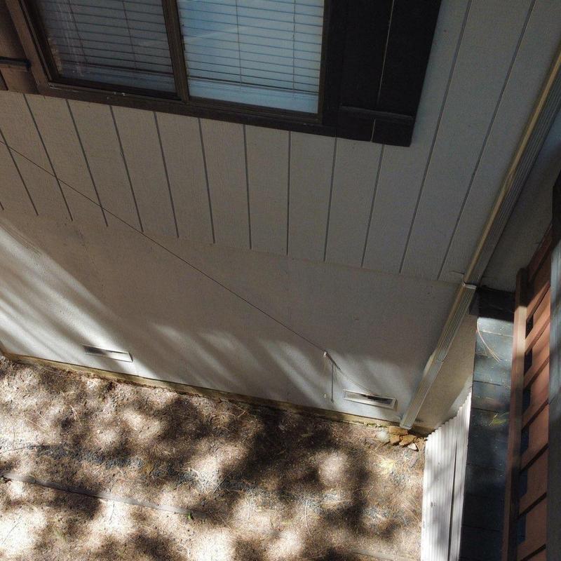 Seamless steel gutter with Leaf Blaster guard installed Seamless steel gutter with Leaf Blaster guard installed