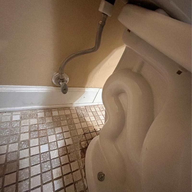 Toilet drain pipe spot blockage repair with video inspection