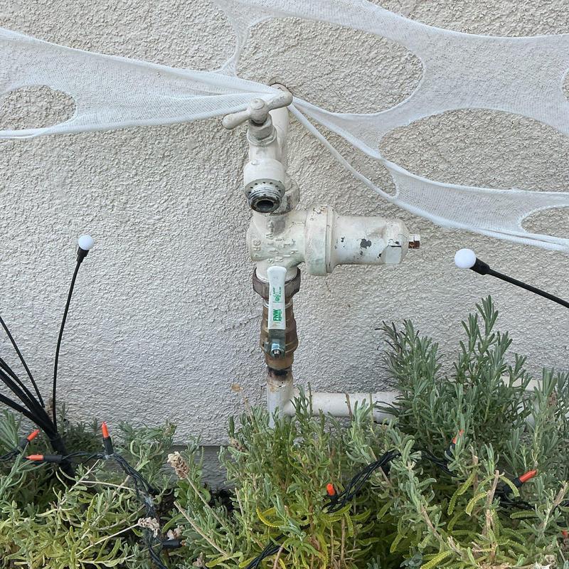 Full-port ball valve and copper pipe replacement outdoors