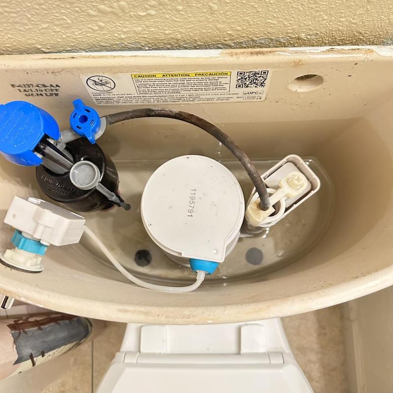 Toilet tank components with new fill valve assembly