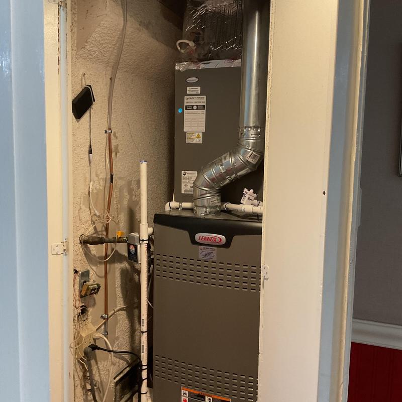 Lennox SL280UH furnace and vent pipe installation