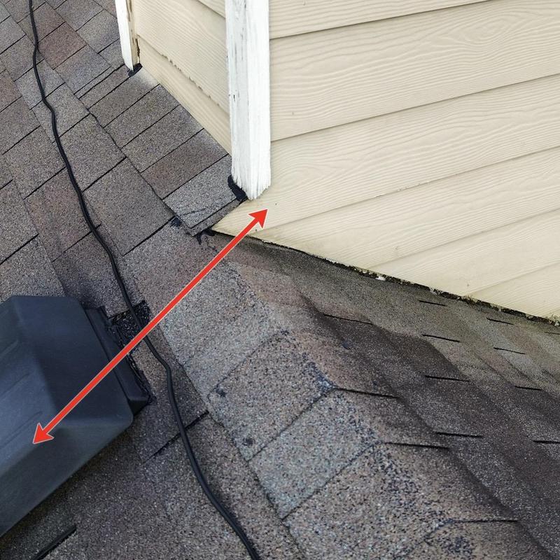 Shingles and fireplace flashing on roof repair