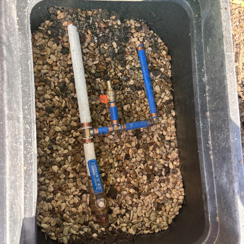 Whole house shut off valve and manifold installation