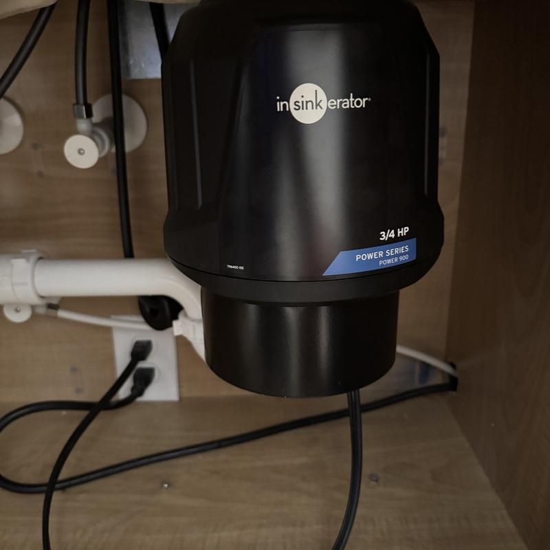 Garbage disposal installation with drain hookups