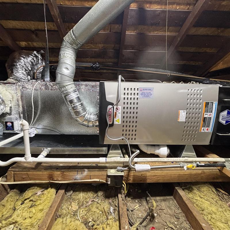EL180UH Furnace with ductwork in attic installation